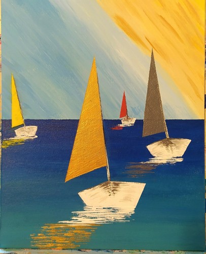 Vele quadro moderno dipinto - vele,