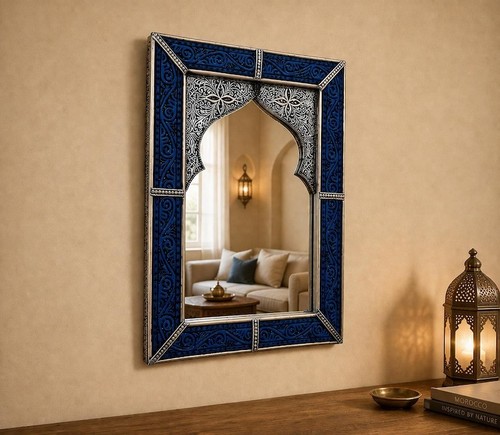 Specchio parete bagno - , blu