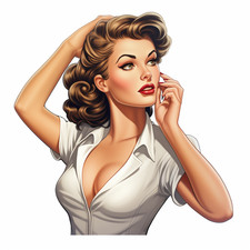 4 adesivi auto sticker pin up