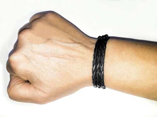 Bracciale cuoio intrecciato