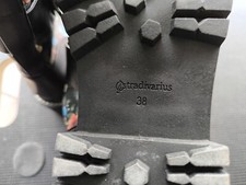 STRADIVARIUS scarponcino nero con fiori  no.38 donna