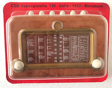 CGE SUPERGIOIELLO 195 ITALIA 1952 RADIO MINIATURE COLLEZIONE DE AGOSTINI sigill