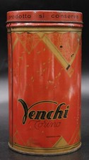 Antica Scatola Latta Cilindro Pubblicità Caramelle Venchi Torino - Variante 1