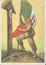 an387 cartolina militare illustratore grilli