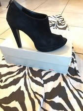 Bata -Tronchetti  open toe plateau Camoscio nero Vera Pelle