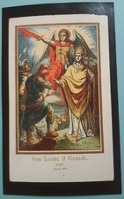 ☆ santino PAPA SAN LEONE MAGNO n° 360 figurina Campioni della Fede RARO 