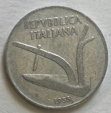 Italy 10 Lire minted 1955 -