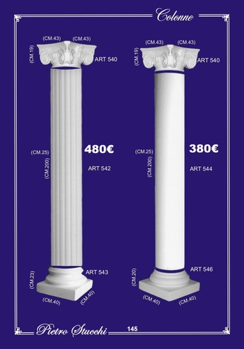 Colonna semicolonna decorativa - semicolonna,