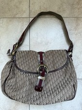 Borsa a tracolla Christian Dior Gaucho Trotter marrone - autentica originale