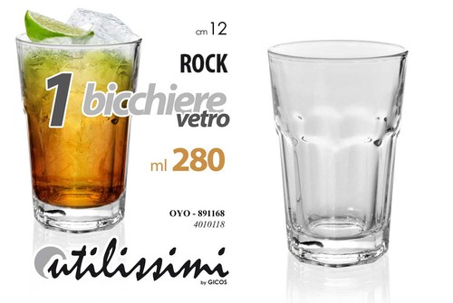 Bicchiere vetro rock - , drink