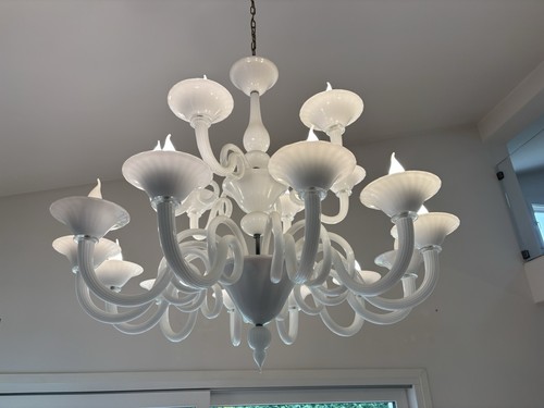 Murano glass chandelier - glass,