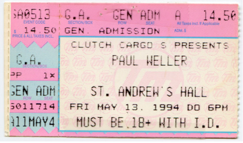 Biglietto paul weller st - -,