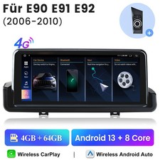Autoradio 4+64G Android 14 CarPlay per BMW E90 E91 E92 06-2010 GPS Navi BT +KAM