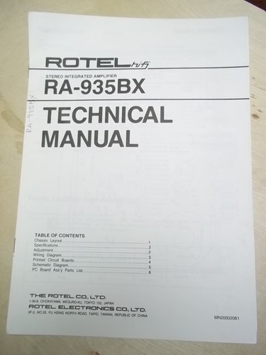 Rotel servizio manuale - rotel, servizio/manuale
