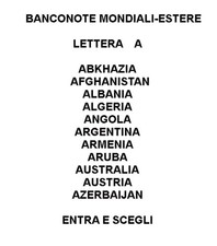 BANCONOTE ESTERE-MONDIALI