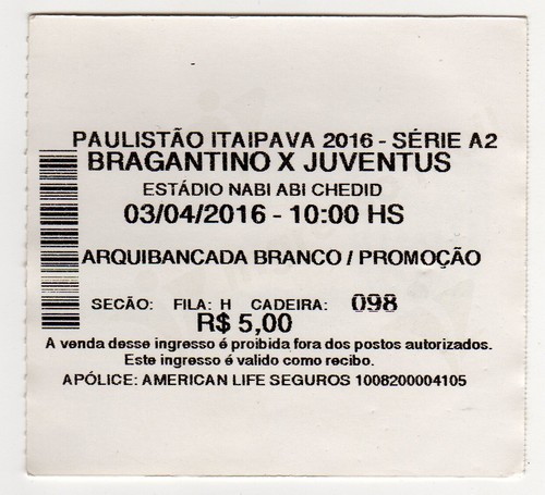 Biglietto bra bragantino - bra,