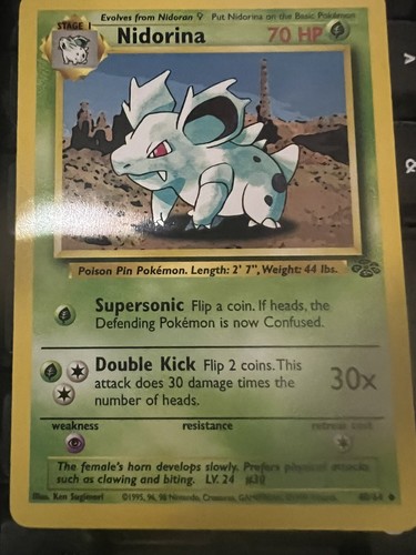 Carta pokemon nidorina - carta,