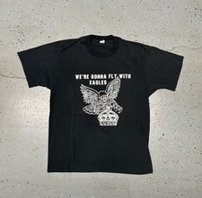T-shirt vintage anni 80 "We're Gonna Fly With Eagles" - Taglia Large