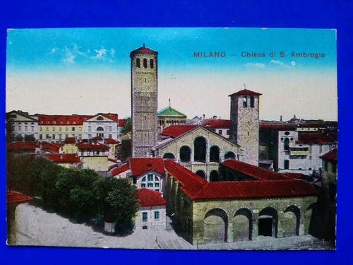 Cartolina milano chiesa s - milano,