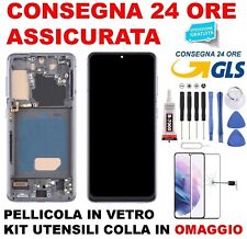 DISPLAY LCD FRAME INCELL PER SAMSUNG GALAXY S21 SM G991 SCHERMO TOUCH NERO