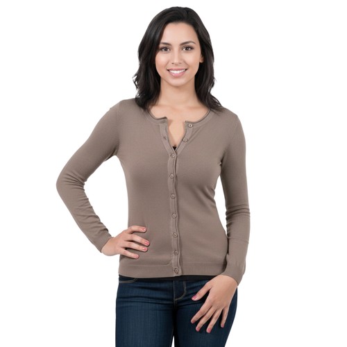 Cardigan donna girocollo - , in