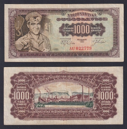 Banconota jugoslavia 1000 - jugoslavia,