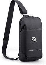 Zaino Monospalla Uomo Antifurto Impermeabile Moda Leggero Viaggio Lavoro Bike