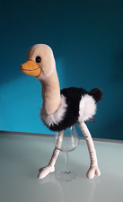 "TRUDI" Peluche Struzzo, colore beige, nero e bianco, altezza 50 cm.