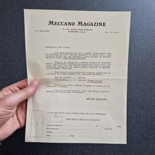 MECCANO  1958 bon de commande