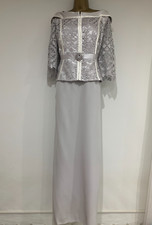 Abito lungo pizzo floreale Veni Infantino mamma sposa matrimonio occasione ospite UK 22