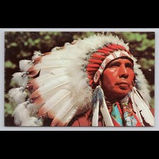 Cartolina d'epoca capo indiano