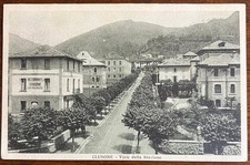 CARTOLINA D' EPOCA-CLUSONE (BG) "VIALE DELLA STAZIONE" VIAGGIATA 1927