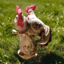 Bottiglia Vintage In  Ceramica  "LE GALLINE"