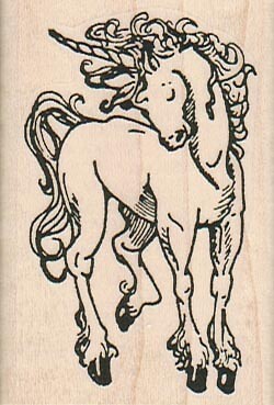Timbro gomma unicorno - in,