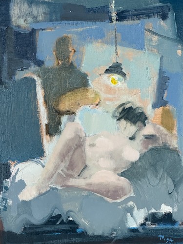 Quadro antico dipinto donna - antico,