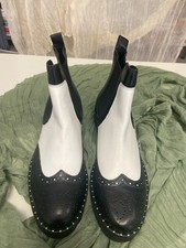 Stivaletti Chelsey bianco nero
