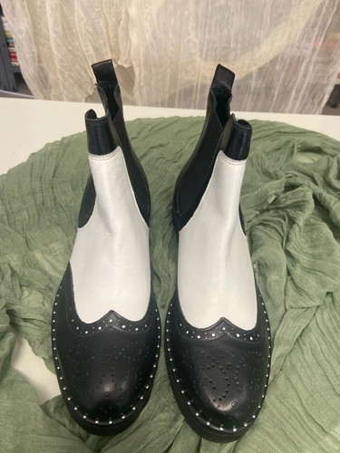 Stivaletti chelsey bianco nero - chelsey,