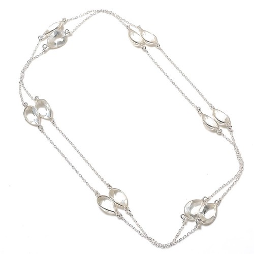 Collana catena con - , pietre