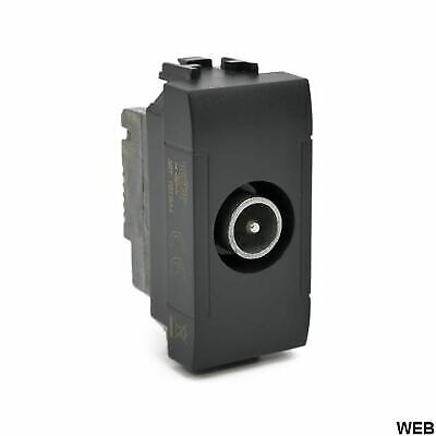 Presa passante nero comp - tv,