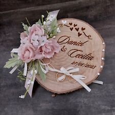 Porta fedi Matrimonio personalizzate legno, resina, stampa 3D, Cuori, scritte