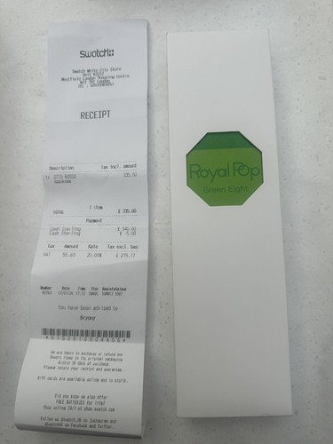 Swatch green eight nuovo - swatch, x