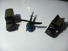 LOTTO 3 PZ MEZZI MILITARI PLASTICA ANNI 70 W. GERMANY - BLUEBOX USATI RUOTE OK