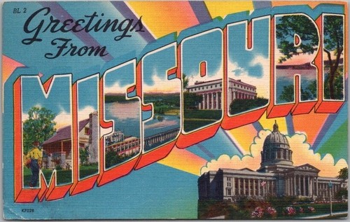 Cartolina epoca missouri - cartolina, d'epoca