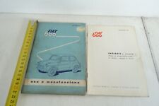 manuale uso manutenzione Fiat 600 1959 con allegato