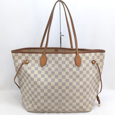 Borsa tote Louis Vuitton Damier Azur Neverfull MM bianca N51107 AR0151...