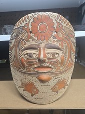 Maschera Maya in terracotta