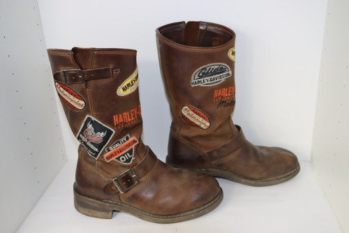 Brown harley davidson boots - brown,