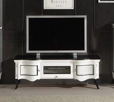 MOBILE PORTA TV IN LEGNO MASSELLO SAGOMATO LACCATO BICOLORE xSOGGIORNO SALA 0040