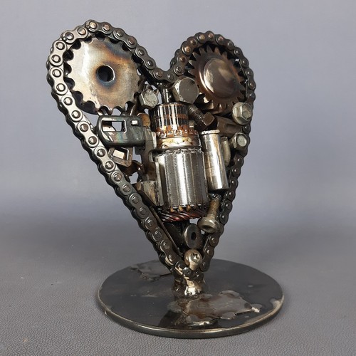 Scultura cuore metallo ferro - scultura,