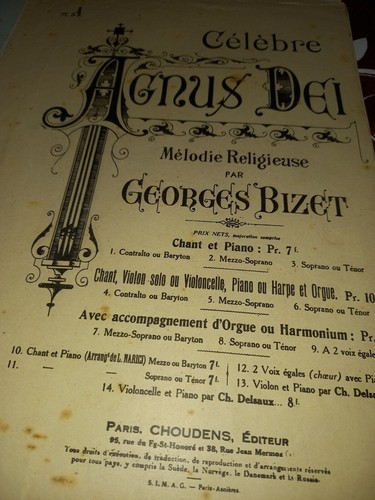 Agnus dei bizet - dei, contralto